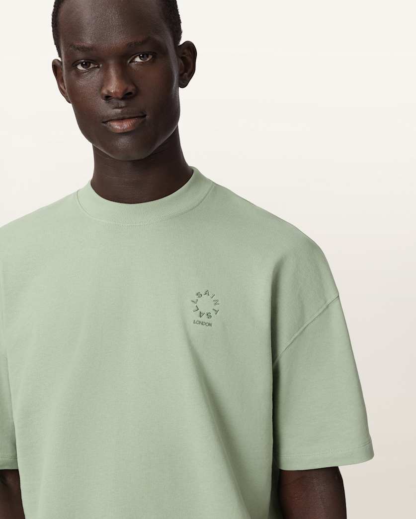 Haven Embroidered Logo Oversized T-Shirt CELADON GREEN | ALLSAINTS